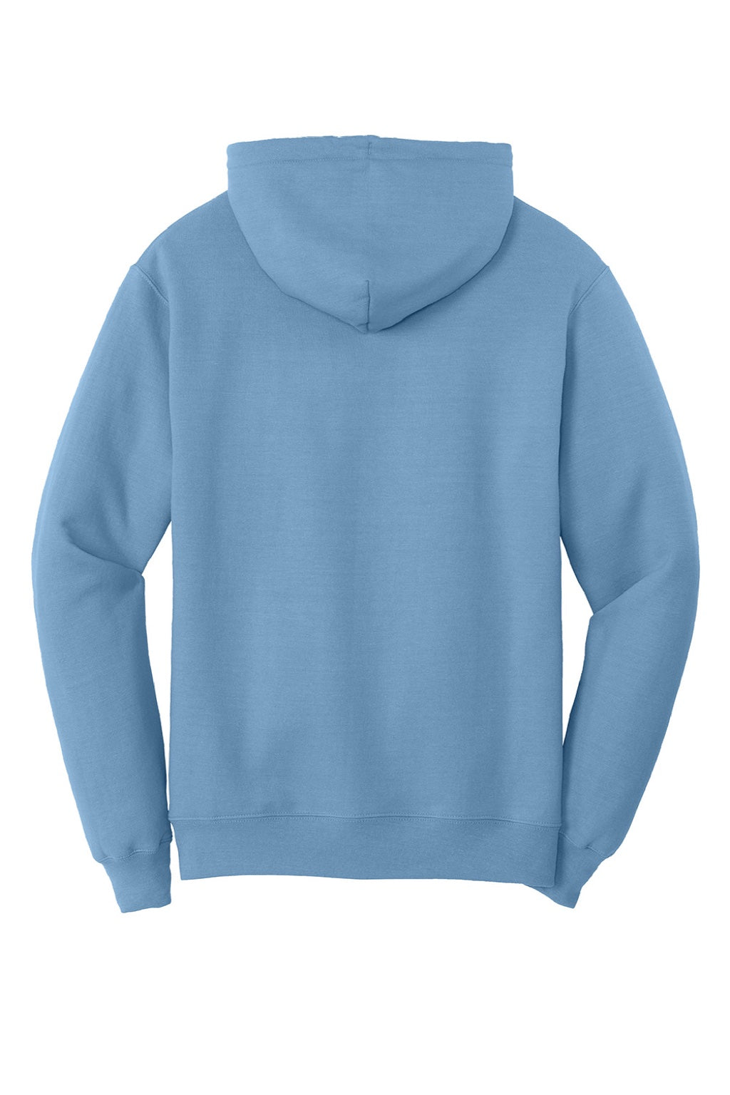 Port & Company PC78H/PC78HT Mens Core Pill Resistant Fleece Hooded Sweatshirt Hoodie w/ Pouch Pocket Tundra Blue Flat Back