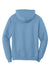 Port & Company PC78H/PC78HT Mens Core Pill Resistant Fleece Hooded Sweatshirt Hoodie w/ Pouch Pocket Tundra Blue Flat Back