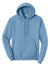 Port & Company PC78H/PC78HT Mens Core Pill Resistant Fleece Hooded Sweatshirt Hoodie w/ Pouch Pocket Tundra Blue Flat Front