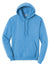 Port & Company PC78H/PC78HT Mens Core Pill Resistant Fleece Hooded Sweatshirt Hoodie w/ Pouch Pocket Aquatic Blue Flat Front
