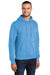 Port & Company PC78H/PC78HT Mens Core Pill Resistant Fleece Hooded Sweatshirt Hoodie w/ Pouch Pocket Aquatic Blue Model 3q