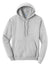 Port & Company PC78H/PC78HT Mens Core Pill Resistant Fleece Hooded Sweatshirt Hoodie w/ Pouch Pocket Ash Grey Flat Front