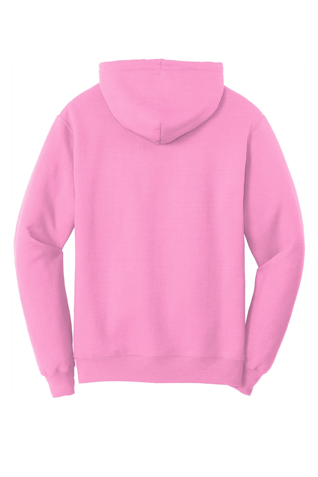 Port & Company PC78H/PC78HT Mens Core Pill Resistant Fleece Hooded Sweatshirt Hoodie w/ Pouch Pocket Candy Pink Flat Back