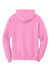 Port & Company PC78H/PC78HT Mens Core Pill Resistant Fleece Hooded Sweatshirt Hoodie w/ Pouch Pocket Candy Pink Flat Back