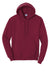 Port & Company PC78H/PC78HT Mens Core Pill Resistant Fleece Hooded Sweatshirt Hoodie w/ Pouch Pocket Cardinal Red Flat Front