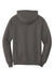 Port & Company PC78H/PC78HT Mens Core Pill Resistant Fleece Hooded Sweatshirt Hoodie w/ Pouch Pocket Charcoal Grey Flat Back