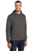 Port & Company PC78H/PC78HT Mens Core Pill Resistant Fleece Hooded Sweatshirt Hoodie w/ Pouch Pocket Charcoal Grey Model 3q