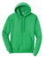 Port & Company PC78H/PC78HT Mens Core Pill Resistant Fleece Hooded Sweatshirt Hoodie w/ Pouch Pocket Clover Green Flat Front