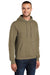 Port & Company PC78H/PC78HT Mens Core Pill Resistant Fleece Hooded Sweatshirt Hoodie w/ Pouch Pocket Coyote Brown Model 3q