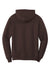Port & Company PC78H/PC78HT Mens Core Pill Resistant Fleece Hooded Sweatshirt Hoodie w/ Pouch Pocket Dark Chocolate Brown Flat Back