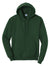 Port & Company PC78H/PC78HT Mens Core Pill Resistant Fleece Hooded Sweatshirt Hoodie w/ Pouch Pocket Dark Green Flat Front