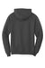 Port & Company PC78H/PC78HT Mens Core Pill Resistant Fleece Hooded Sweatshirt Hoodie w/ Pouch Pocket Heather Dark Grey Flat Back