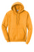 Port & Company PC78H/PC78HT Mens Core Pill Resistant Fleece Hooded Sweatshirt Hoodie w/ Pouch Pocket Gold Flat Front