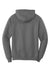 Port & Company PC78H/PC78HT Mens Core Pill Resistant Fleece Hooded Sweatshirt Hoodie w/ Pouch Pocket Heather Graphite Grey Flat Back