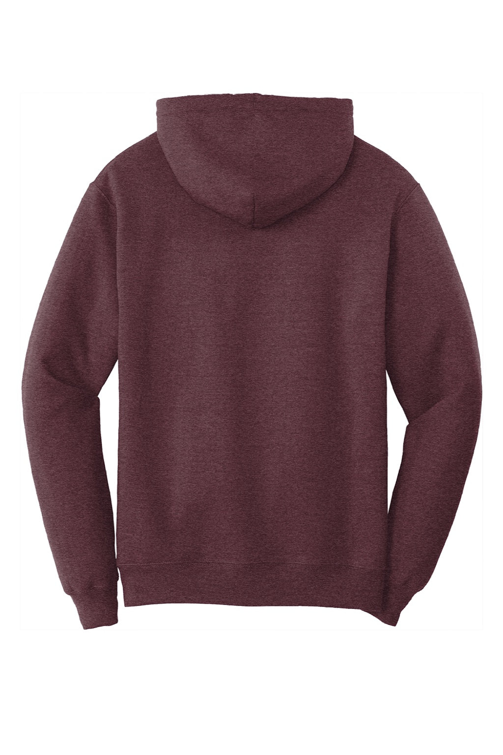 Port & Company PC78H/PC78HT Mens Core Pill Resistant Fleece Hooded Sweatshirt Hoodie w/ Pouch Pocket Heather Athletic Maroon Flat Back