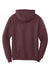 Port & Company PC78H/PC78HT Mens Core Pill Resistant Fleece Hooded Sweatshirt Hoodie w/ Pouch Pocket Heather Athletic Maroon Flat Back