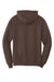 Port & Company PC78H/PC78HT Mens Core Pill Resistant Fleece Hooded Sweatshirt Hoodie w/ Pouch Pocket Heather Dark Chocolate Brown Flat Back