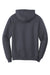 Port & Company PC78H/PC78HT Mens Core Pill Resistant Fleece Hooded Sweatshirt Hoodie w/ Pouch Pocket Heather Navy Blue Flat Back