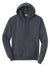 Port & Company PC78H/PC78HT Mens Core Pill Resistant Fleece Hooded Sweatshirt Hoodie w/ Pouch Pocket Heather Navy Blue Flat Front