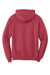 Port & Company PC78H/PC78HT Mens Core Pill Resistant Fleece Hooded Sweatshirt Hoodie w/ Pouch Pocket Heather Red Flat Back