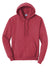 Port & Company PC78H/PC78HT Mens Core Pill Resistant Fleece Hooded Sweatshirt Hoodie w/ Pouch Pocket Heather Red Flat Front