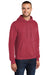 Port & Company PC78H/PC78HT Mens Core Pill Resistant Fleece Hooded Sweatshirt Hoodie w/ Pouch Pocket Heather Red Model 3q
