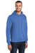 Port & Company PC78H/PC78HT Mens Core Pill Resistant Fleece Hooded Sweatshirt Hoodie w/ Pouch Pocket Heather Royal Blue Model 3q