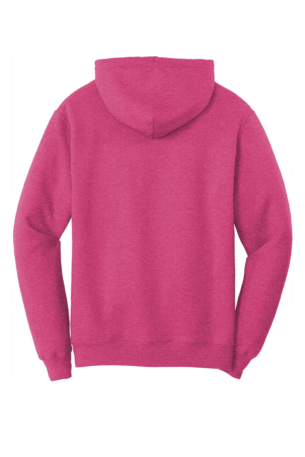 Port & Company PC78H/PC78HT Mens Core Pill Resistant Fleece Hooded Sweatshirt Hoodie w/ Pouch Pocket Heather Sangria Pink Flat Back