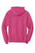 Port & Company PC78H/PC78HT Mens Core Pill Resistant Fleece Hooded Sweatshirt Hoodie w/ Pouch Pocket Heather Sangria Pink Flat Back