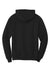 Port & Company PC78H/PC78HT Mens Core Pill Resistant Fleece Hooded Sweatshirt Hoodie w/ Pouch Pocket Jet Black Flat Back