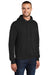 Port & Company PC78H/PC78HT Mens Core Pill Resistant Fleece Hooded Sweatshirt Hoodie w/ Pouch Pocket Jet Black Model 3q