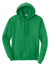 Port & Company PC78H/PC78HT Mens Core Pill Resistant Fleece Hooded Sweatshirt Hoodie w/ Pouch Pocket Kelly Green Flat Front
