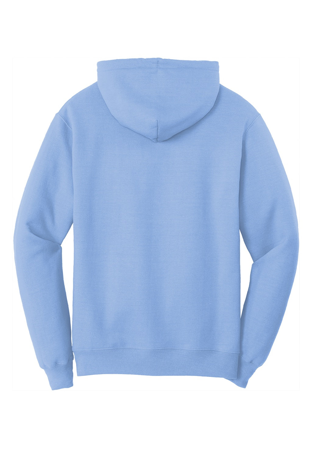 Port & Company PC78H/PC78HT Mens Core Pill Resistant Fleece Hooded Sweatshirt Hoodie w/ Pouch Pocket Light Blue Flat Back