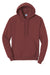 Port & Company PC78H/PC78HT Mens Core Pill Resistant Fleece Hooded Sweatshirt Hoodie w/ Pouch Pocket Maroon Flat Front
