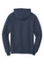 Port & Company PC78H/PC78HT Mens Core Pill Resistant Fleece Hooded Sweatshirt Hoodie w/ Pouch Pocket Navy Blue Flat Back