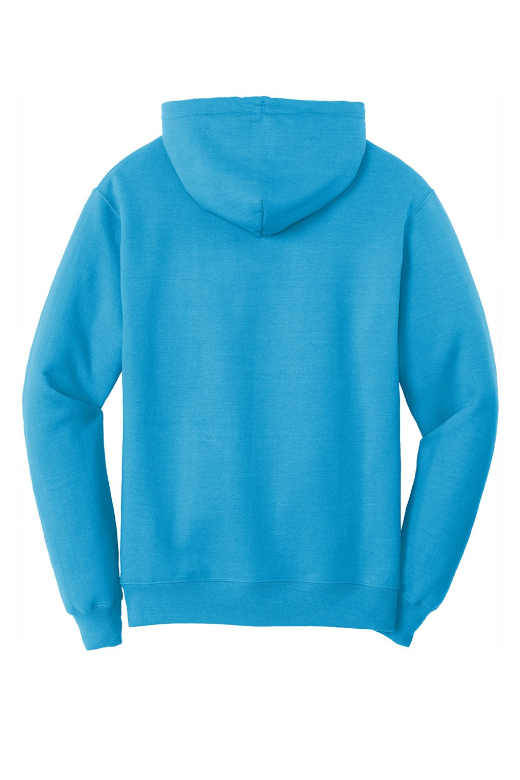 Port & Company PC78H/PC78HT Mens Core Pill Resistant Fleece Hooded Sweatshirt Hoodie w/ Pouch Pocket Neon Blue Flat Back
