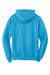 Port & Company PC78H/PC78HT Mens Core Pill Resistant Fleece Hooded Sweatshirt Hoodie w/ Pouch Pocket Neon Blue Flat Back