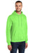 Port & Company PC78H/PC78HT Mens Core Pill Resistant Fleece Hooded Sweatshirt Hoodie w/ Pouch Pocket Neon Green Model 3q