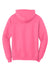 Port & Company PC78H/PC78HT Mens Core Pill Resistant Fleece Hooded Sweatshirt Hoodie w/ Pouch Pocket Neon Pink Flat Back
