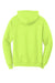 Port & Company PC78H/PC78HT Mens Core Pill Resistant Fleece Hooded Sweatshirt Hoodie w/ Pouch Pocket Neon Yellow Flat Back