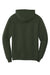 Port & Company PC78H/PC78HT Mens Core Pill Resistant Fleece Hooded Sweatshirt Hoodie w/ Pouch Pocket Olive Green Flat Back