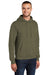 Port & Company PC78H/PC78HT Mens Core Pill Resistant Fleece Hooded Sweatshirt Hoodie w/ Pouch Pocket Olive Drab Green Model 3q