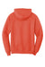 Port & Company PC78H/PC78HT Mens Core Pill Resistant Fleece Hooded Sweatshirt Hoodie w/ Pouch Pocket Orange Flat Back