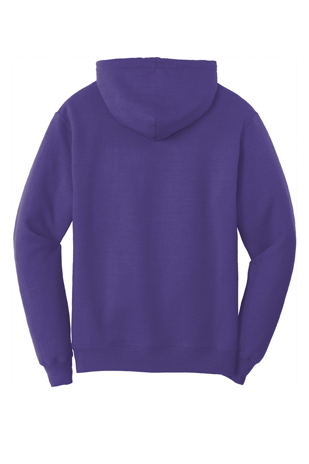 Port & Company PC78H/PC78HT Mens Core Pill Resistant Fleece Hooded Sweatshirt Hoodie w/ Pouch Pocket Purple Flat Back