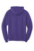 Port & Company PC78H/PC78HT Mens Core Pill Resistant Fleece Hooded Sweatshirt Hoodie w/ Pouch Pocket Purple Flat Back
