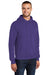 Port & Company PC78H/PC78HT Mens Core Pill Resistant Fleece Hooded Sweatshirt Hoodie w/ Pouch Pocket Purple Model 3q