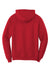 Port & Company PC78H/PC78HT Mens Core Pill Resistant Fleece Hooded Sweatshirt Hoodie w/ Pouch Pocket Red Flat Back