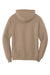 Port & Company PC78H/PC78HT Mens Core Pill Resistant Fleece Hooded Sweatshirt Hoodie w/ Pouch Pocket Sand Brown Flat Back