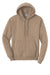 Port & Company PC78H/PC78HT Mens Core Pill Resistant Fleece Hooded Sweatshirt Hoodie w/ Pouch Pocket Sand Brown Flat Front