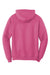 Port & Company PC78H/PC78HT Mens Core Pill Resistant Fleece Hooded Sweatshirt Hoodie w/ Pouch Pocket Sangria Pink Flat Back